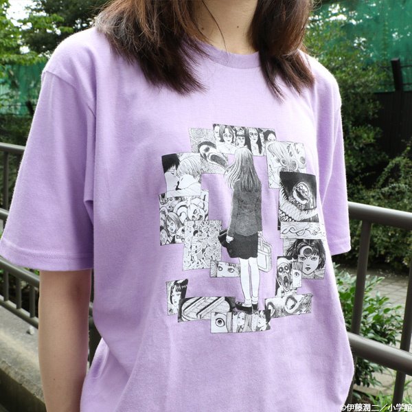 Junji Ito Uzumaki Kirie Goshima Light Purple T-Shirt - Tokyo Otaku