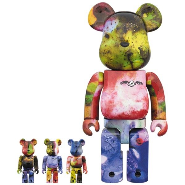 BE@RBRICK Pushead 3 Different Colors 100% & 400% 4-Pack Set