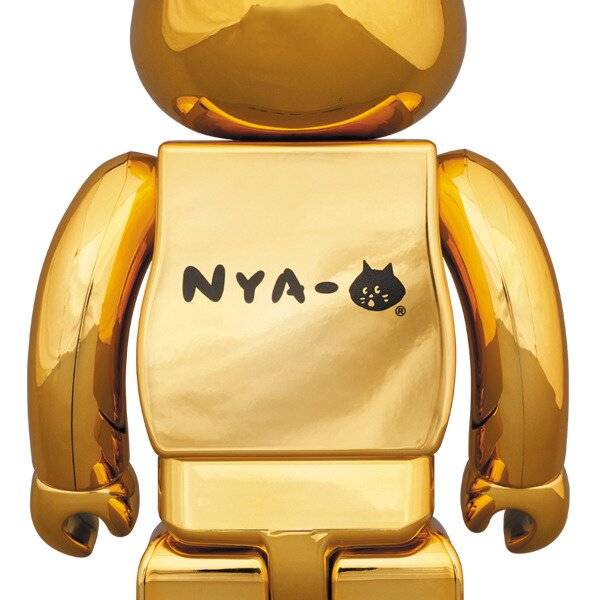 BE@RBRICK Nya- Gold Plated Ver. 100% & 400% Set