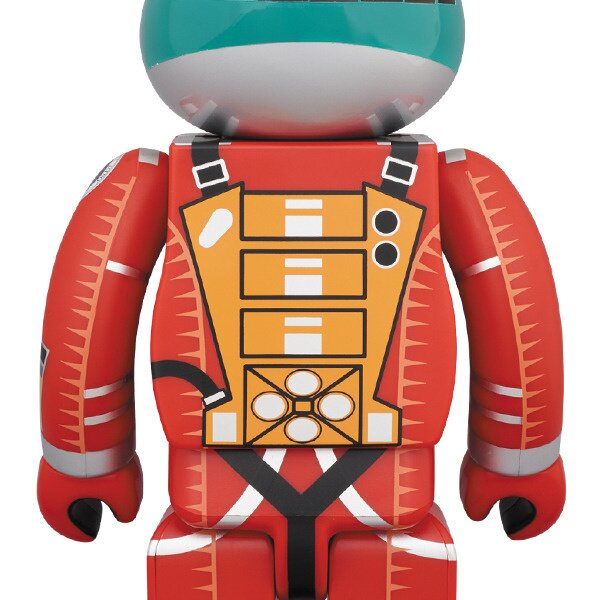 Bearbrick x 2001: A Space Odyssey Space Suit Green Helmet Orange Suit 100% amp; 400% Multi