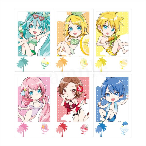 Hatsune Miku Summer Party Polaroid-Style Card Set - Tokyo Otaku
