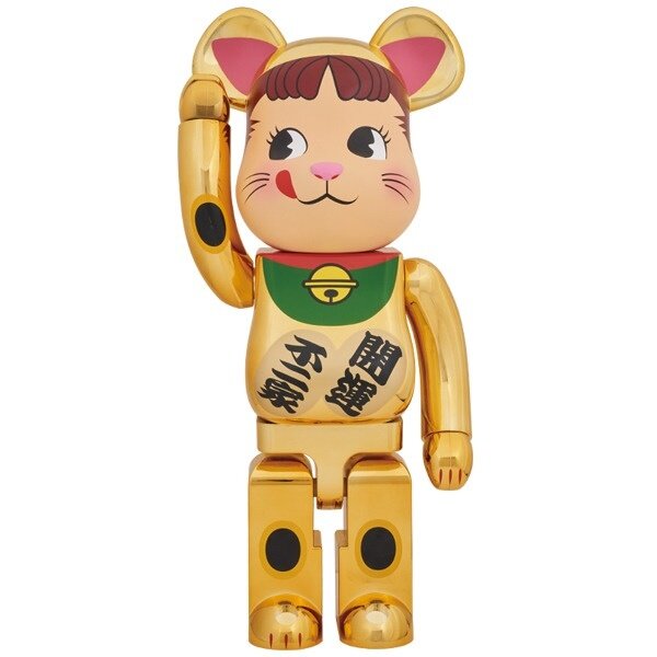 BE@RBRICK Gold-Plated Manekineko Peko 1000%: MEDICOM TOY