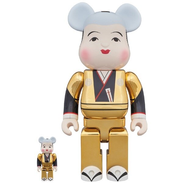 BE@RBRICK Gold-Plated Fukusuke 100% & 400%