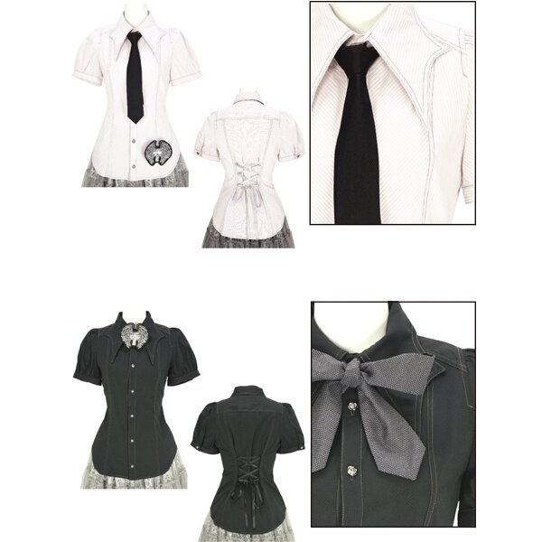 トップス Bodyline Bat Collar Flared Sleeve Shirts Bodyline Bat Collar Flared Sleeve Shirts