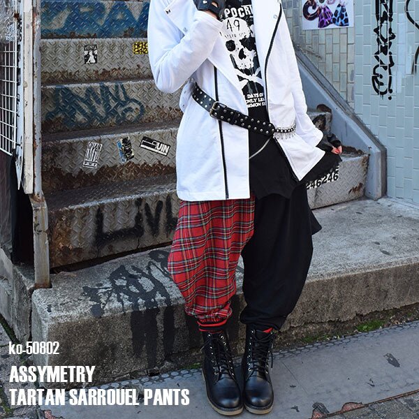 ACDC RAG Asymmetrical Tartan Sarouel Pants: ACDC RAG - Tokyo Otaku Mode ...