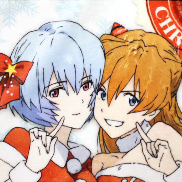 Eva Store Original Christmas Rei & Asuka Blanket - Tokyo Otaku