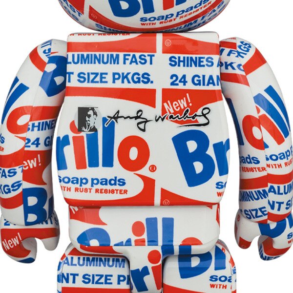 Amazon.com: Medicom Andy Warhol Brillo 100% & 400% Be@rbrick 2-Pack : Toys  & Games