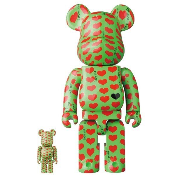 BE@RBRICK Green Heart 100% & 400% Set