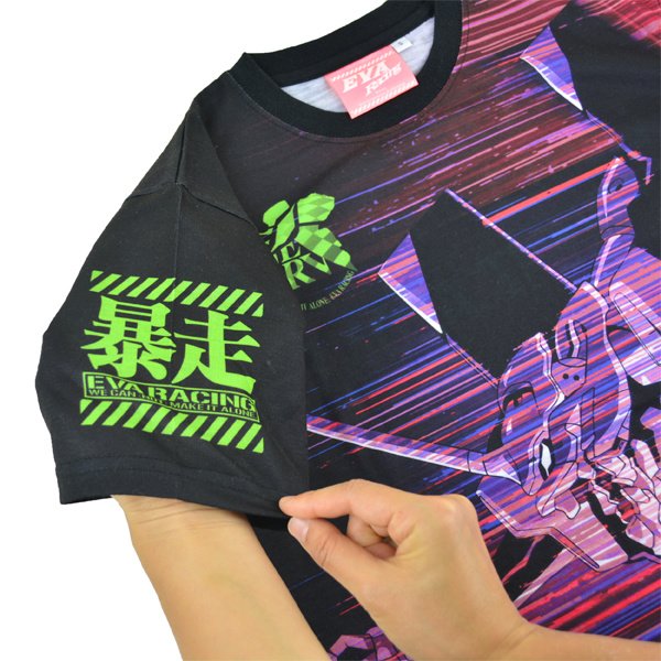 Evangelion Eva Racing 2017 Unit-01 Running Quick Drying Black T