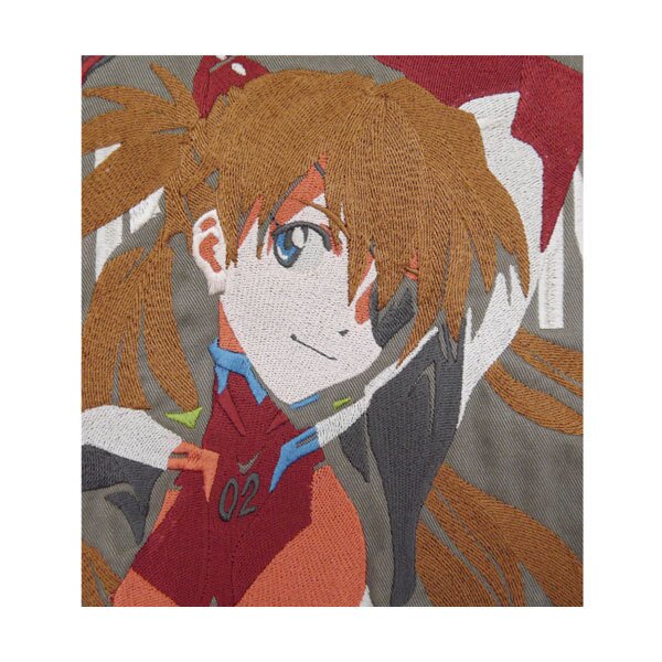 Evangelion Asuka Embroidered Olive Tour Jacket - Tokyo Otaku