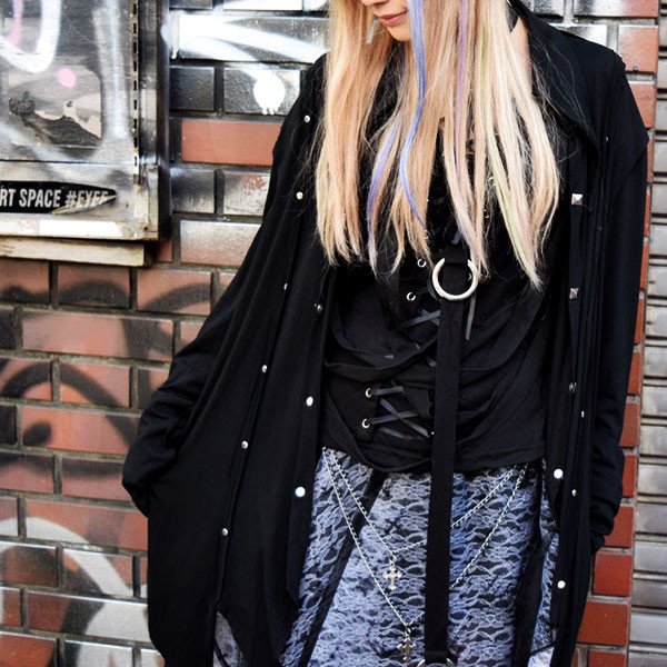 ACDC RAG Studded Shirt-Style Cardigan - Tokyo Otaku Mode (TOM)