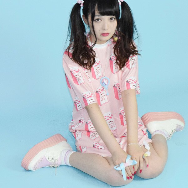 ACDC RAG Lowfat Milk T-Shirt Dress - Tokyo Otaku Mode (TOM)