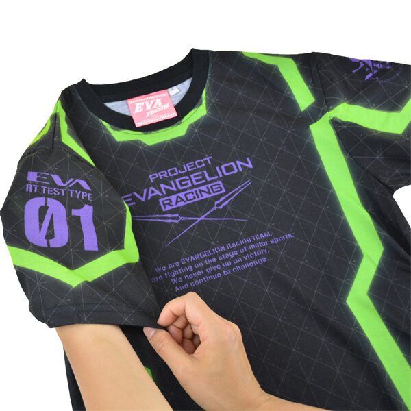 Evangelion Eva Racing 2017 Unit-01 Body Quick Drying Black T-Shirt