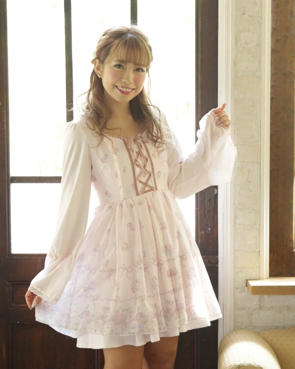 LIZ LISA Ribbon Rose Chiffon Dress - Tokyo Otaku Mode (TOM)