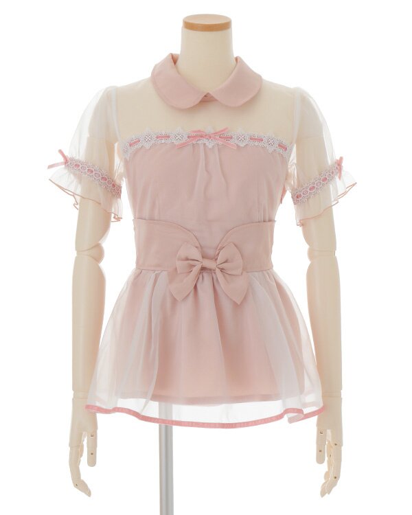 LIZ LISA Velour Ribbon x Organdy Top - Tokyo Otaku Mode (TOM)