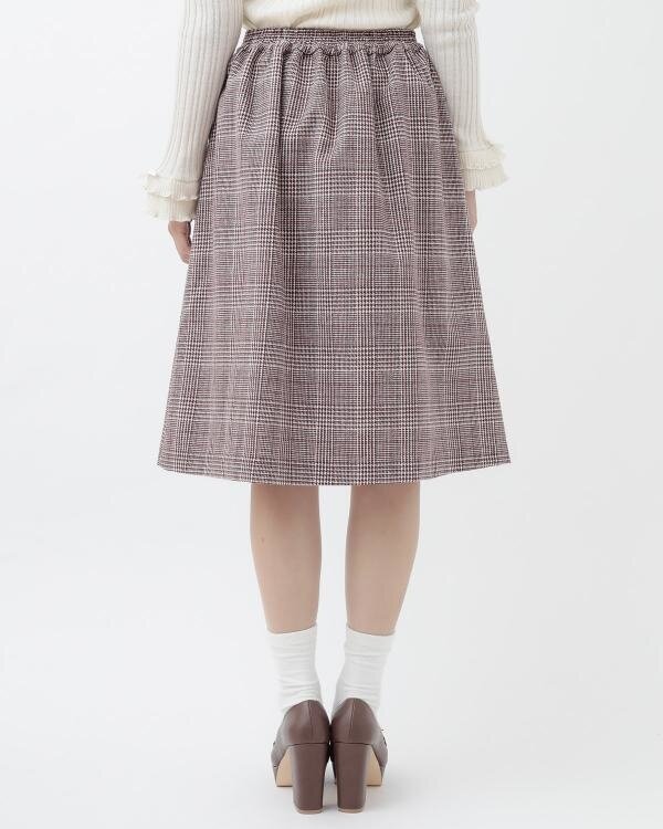 LIZ LISA Scalloped Checkered Skirt