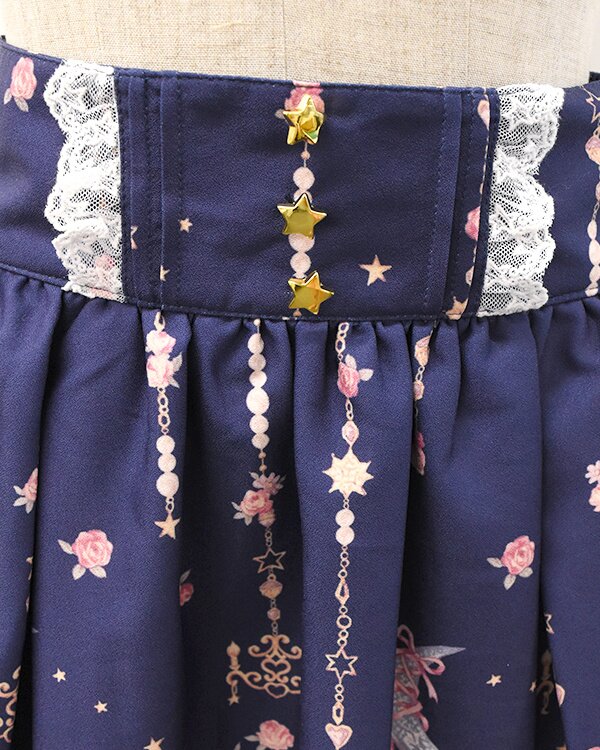 ◇LENINA◇ LIZ colourful dot long skirt_navy LIZ LISA Goodnight Rabbit Sukapan Skirt - Tokyo Otaku Mode (TOM)