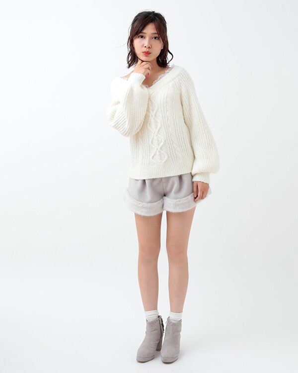 LIZ LISA Fur Hem Shorts - Tokyo Otaku Mode (TOM)