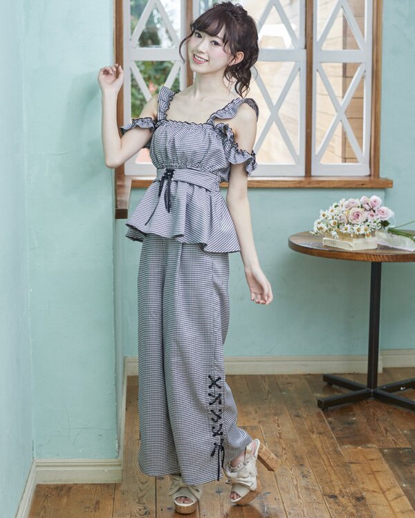 LIZ LISA Check Pattern Wide Pants - Tokyo Otaku Mode (TOM)