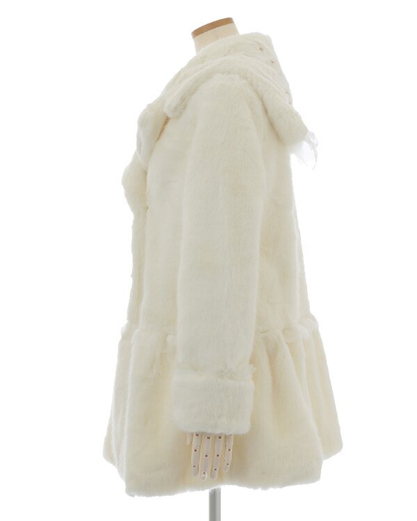 いっちゃん様 お取り置き】THETOE WHITE FUR COAT M