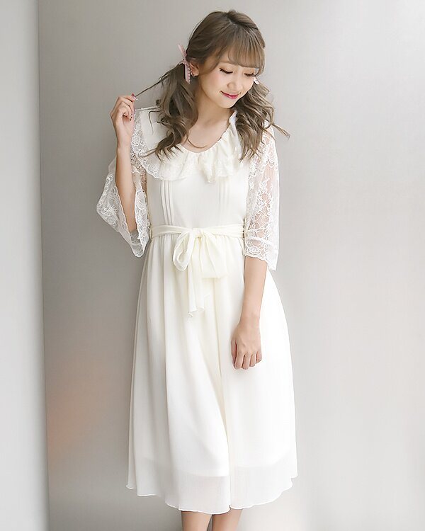 LIZ LISA Chiffon Lace Long Dress - Tokyo Otaku Mode (TOM) LIZ LISA Chiffon Lace Long Dress - Tokyo Otaku Mode (TOM)