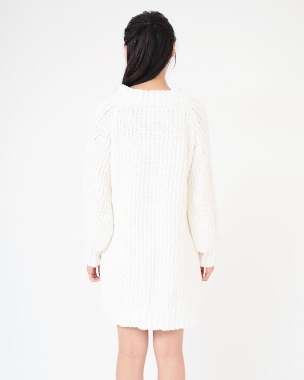 LIZ LISA Cable Braid Faux Fur Knit Dress - Tokyo Otaku Mode (TOM)