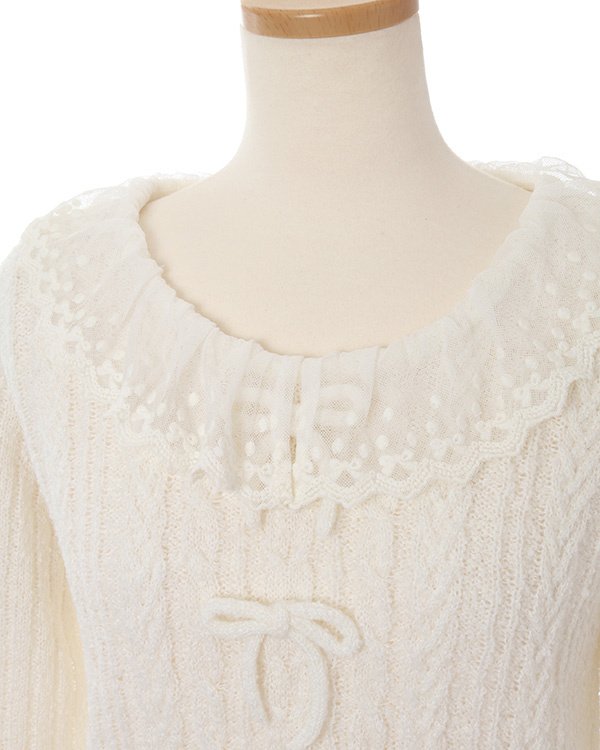 LIZ LISA Lace Collar Knit Top: LIZ LISA - Tokyo Otaku Mode (TOM)