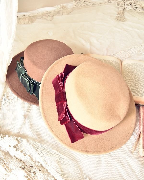 LIZ LISA Classic Felt Boater Hat - Tokyo Otaku Mode (TOM) display picture 2