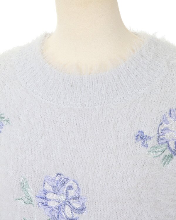 LIZ LISA Embroidered Flower Feather Knit Top - Tokyo Otaku Mode (TOM)