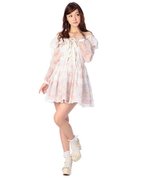 LIZ LISA Shoulderless Floral Dress: LIZ LISA - Tokyo Otaku Mode (TOM)