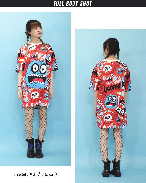 ACDC RAG Monster T-Shirt Dress: ACDC RAG - Tokyo Otaku Mode (TOM)
