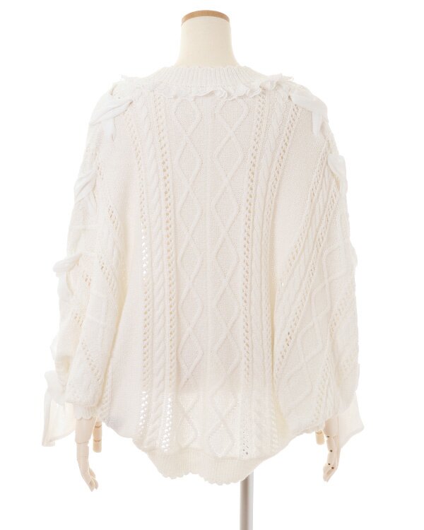 LIZ LISA Ribbon Shoulder String Momonga Cardigan