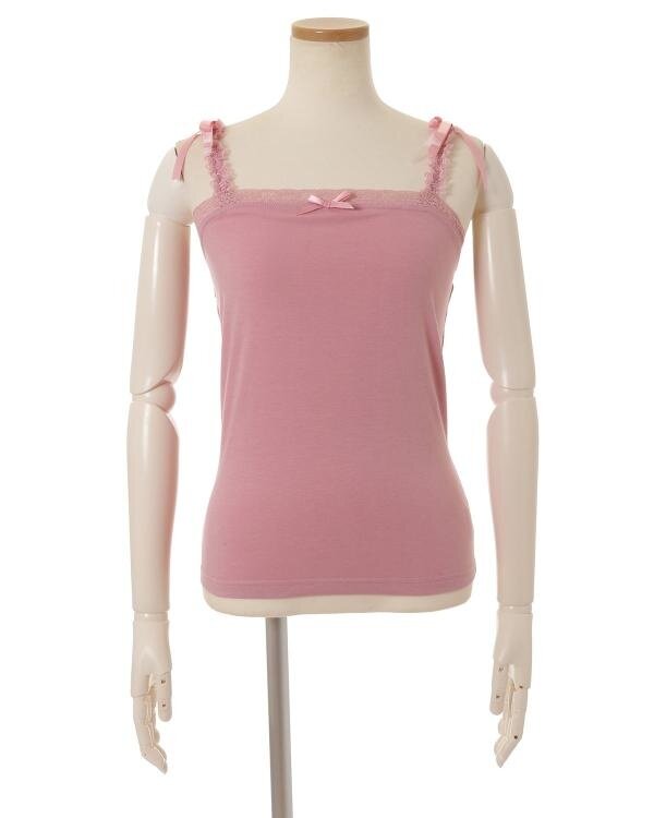 LIZ LISA Shoulder Ribbon Frill Tank Top: LIZ LISA - Tokyo