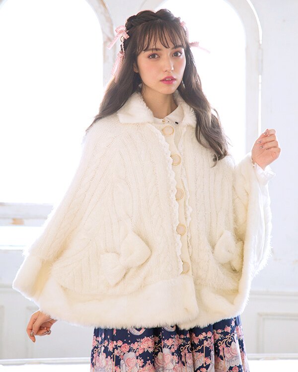 LIZ LISA Collared Ribbon Poncho: LIZ LISA - Tokyo Otaku Mode