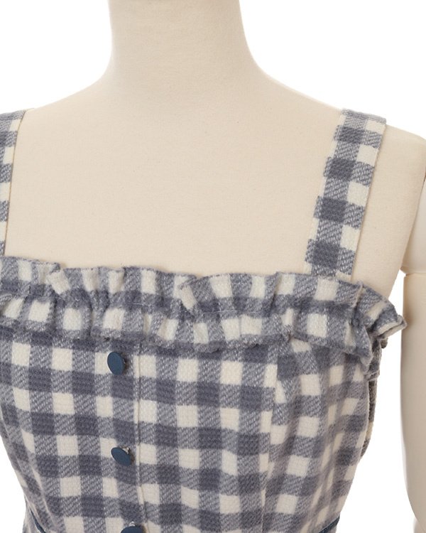 LIZ LISA Perfume Bottle Gingham Check Jumper Dress: LIZ LISA