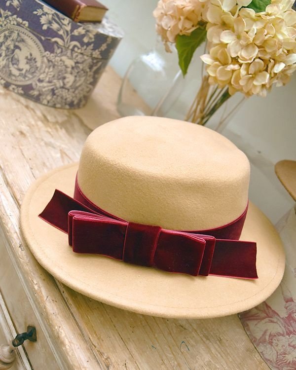 LIZ LISA Classic Felt Boater Hat - Tokyo Otaku Mode (TOM) display picture 1