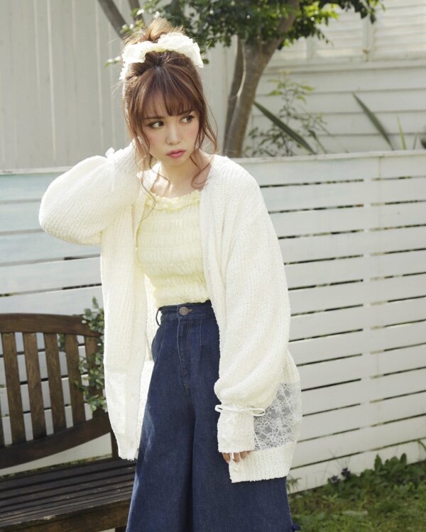 LIZ LISA Pearl Button Knit Cardigan