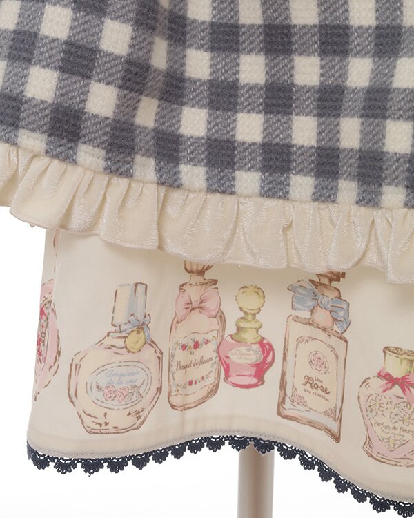 LIZ LISA Perfume Bottle Gingham Check Jumper Dress: LIZ LISA
