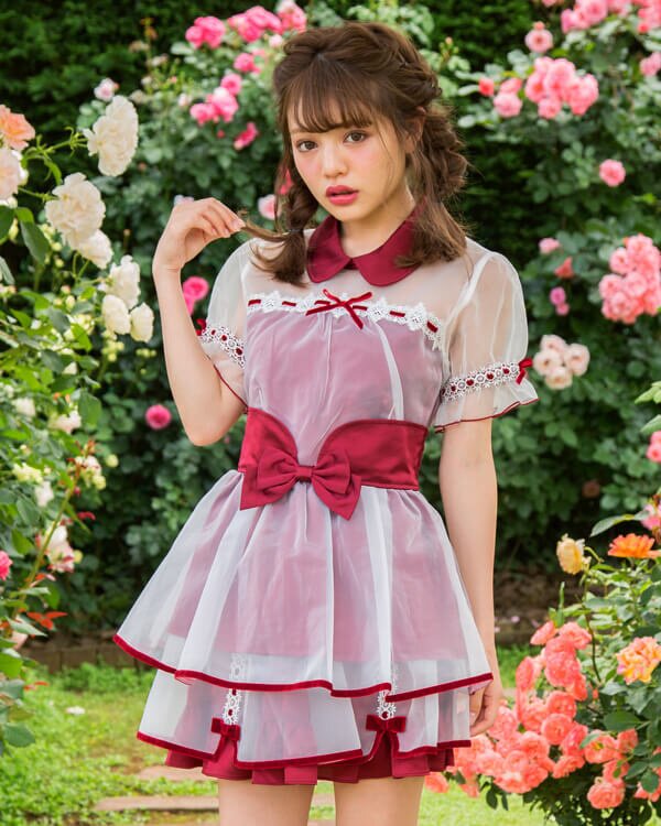トップス Litmus Her Praha Ribbon Top litmuslitmuslitmus @herpraha Ribbon sheer top (pink) / 23,500yen +