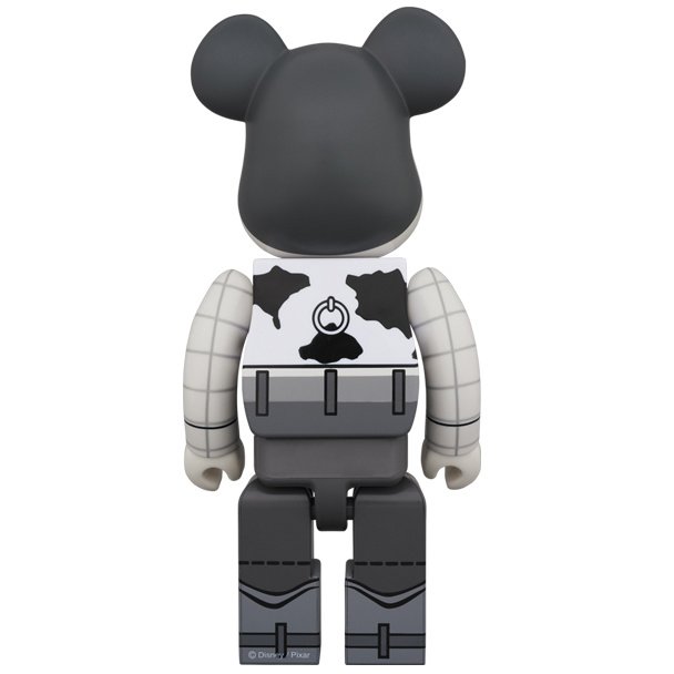 BE@RBRICK Toy Story Woody Black & White Ver. 400%: MEDICOM TOY