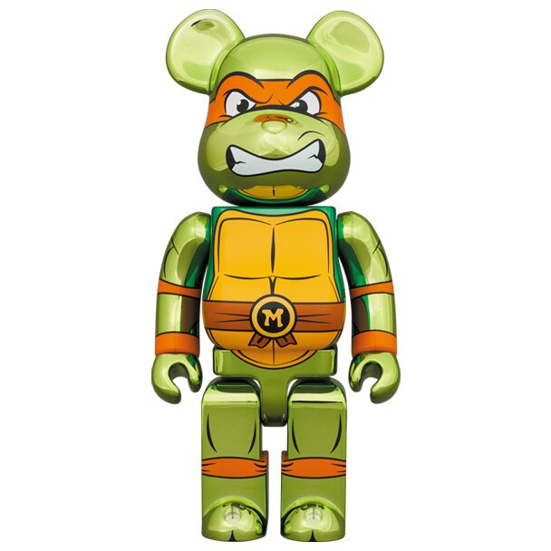 BE＠RBRICK Teenage Mutant Ninja Turtles Michelangelo: Chrome Ver