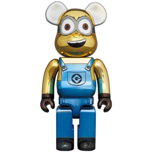 BE@RBRICK Minions Dave: Chrome Ver. 1000％