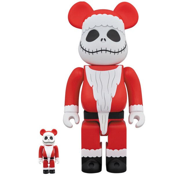 BE@RBRICK The Nightmare Before Christmas Jack Skellington Santa Claus Ver.  100% & 400%