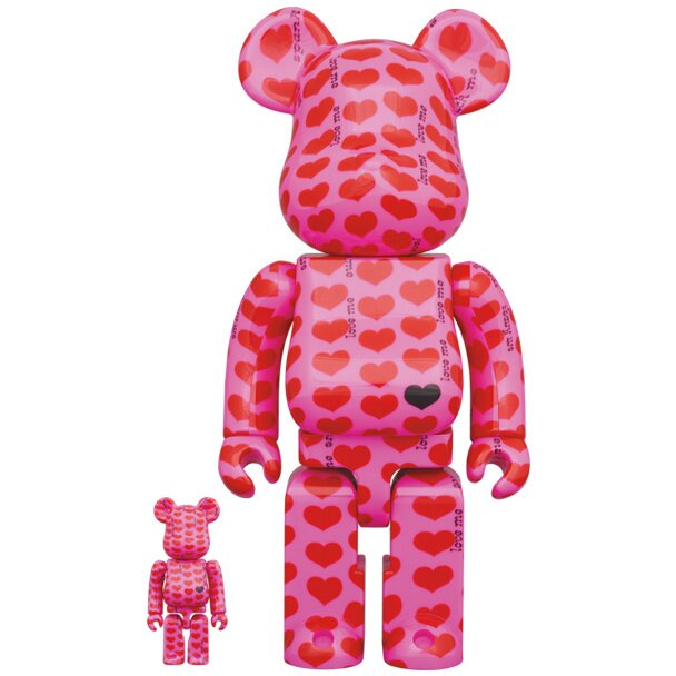 BE＠RBRICK hide with Spread Beaver Pink Heart 100％ & 400％