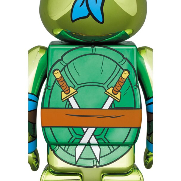 BE＠RBRICK Teenage Mutant Ninja Turtles Leonardo: Chrome Ver. 100％ & 400％ Set