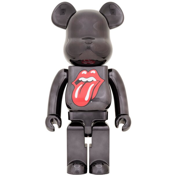 BE＠RBRICK The Rolling Stones Lips & Tongue: Black Chrome Ver