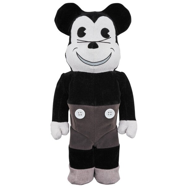 BE@RBRICK Mickey Mouse Vintage Ver. Black & White 100% & 400