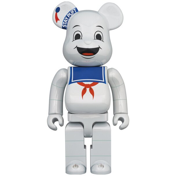 BE@RBRICK Ghostbusters Stay Puft Marshmallow Man: White Chrome Ver. 100