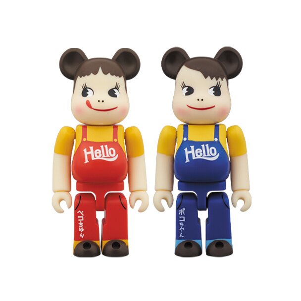 BE@RBRICK Peko-chan & Poko-chan: Vintage Hello Ver. 100% 2-Pack