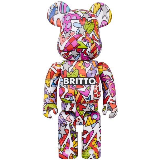 BE@RBRICK Romero Britto Heart 100％ & 400％